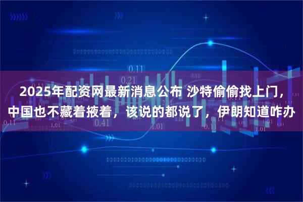 2025年配资网最新消息公布 沙特偷偷找上门，中国也不藏着掖着，该说的都说了，伊朗知道咋办